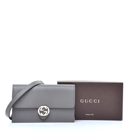 Gucci Dollar Calfskin Interlocking G Chain Wallet Loess 9 of 9