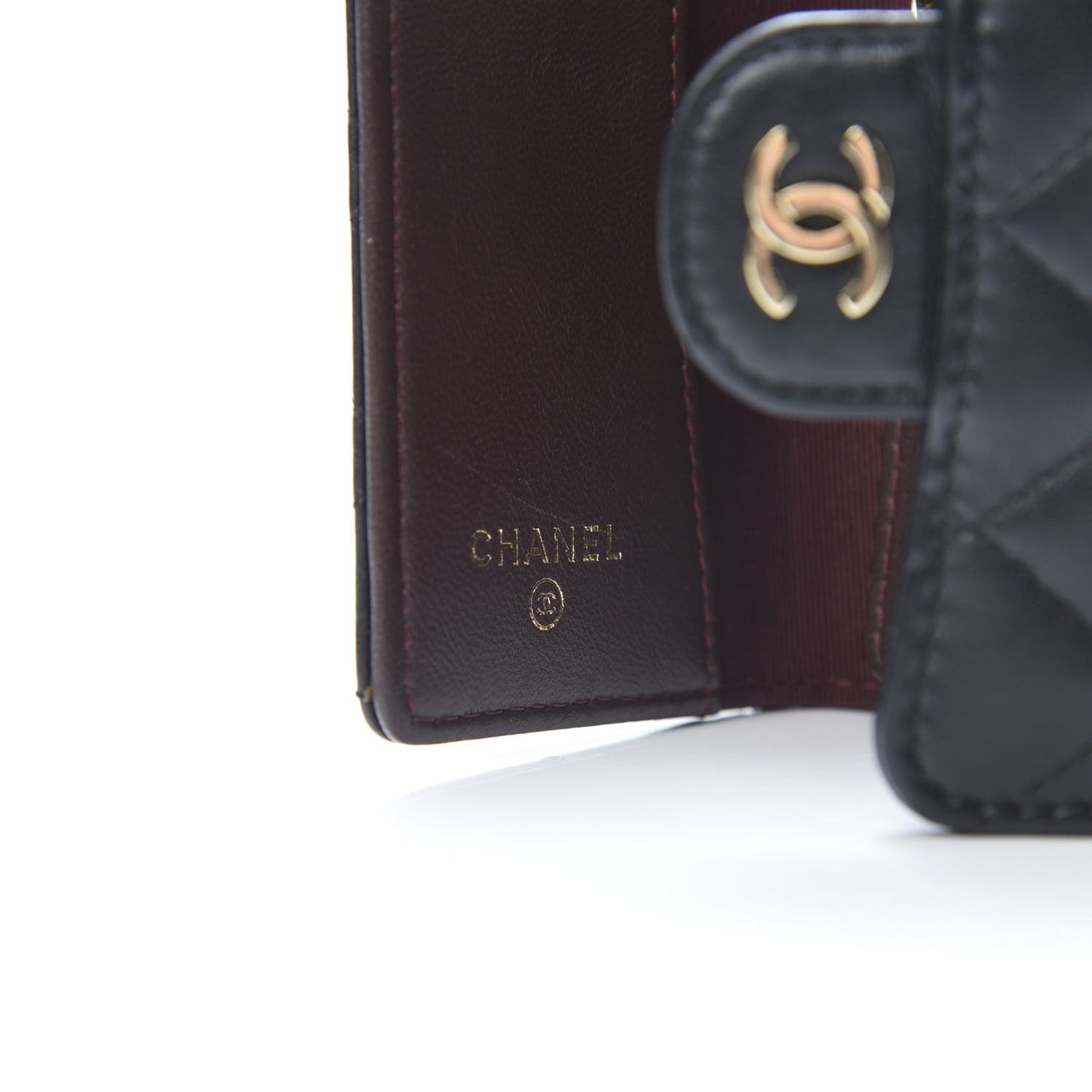 Lambskin Quilted 4 Key Holder Black