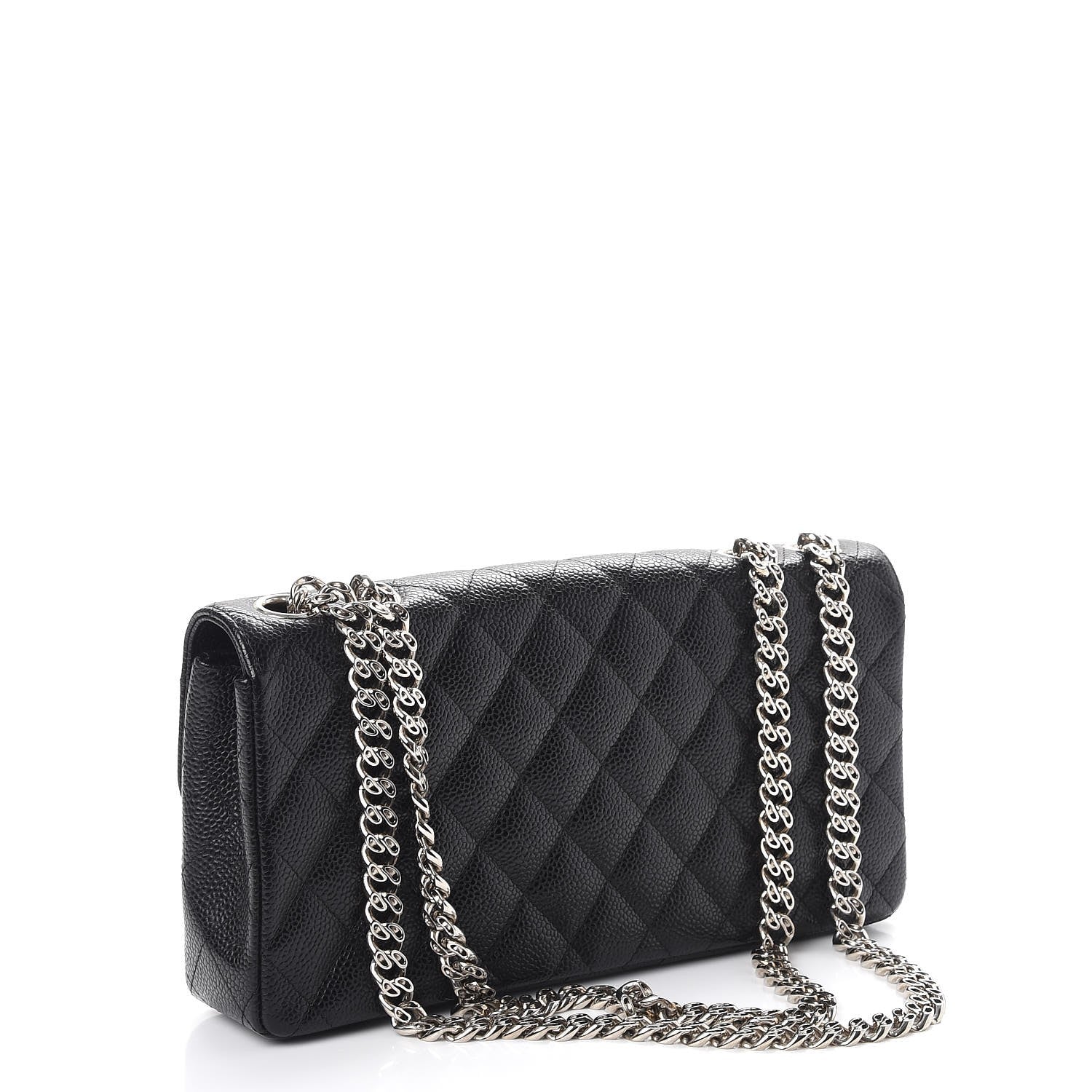 Chanel Caviar Quilted East West Flap Bijoux Chain Black 4 of 9