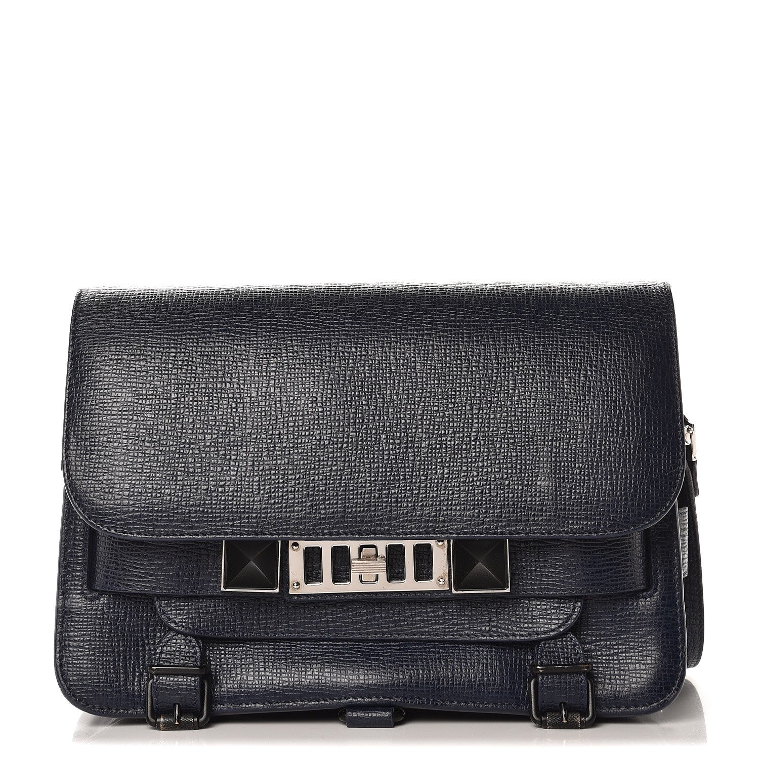 Proenza Schouler Linosa Calfskin PS11 Classic Shoulder Bag Navy 1 of 11