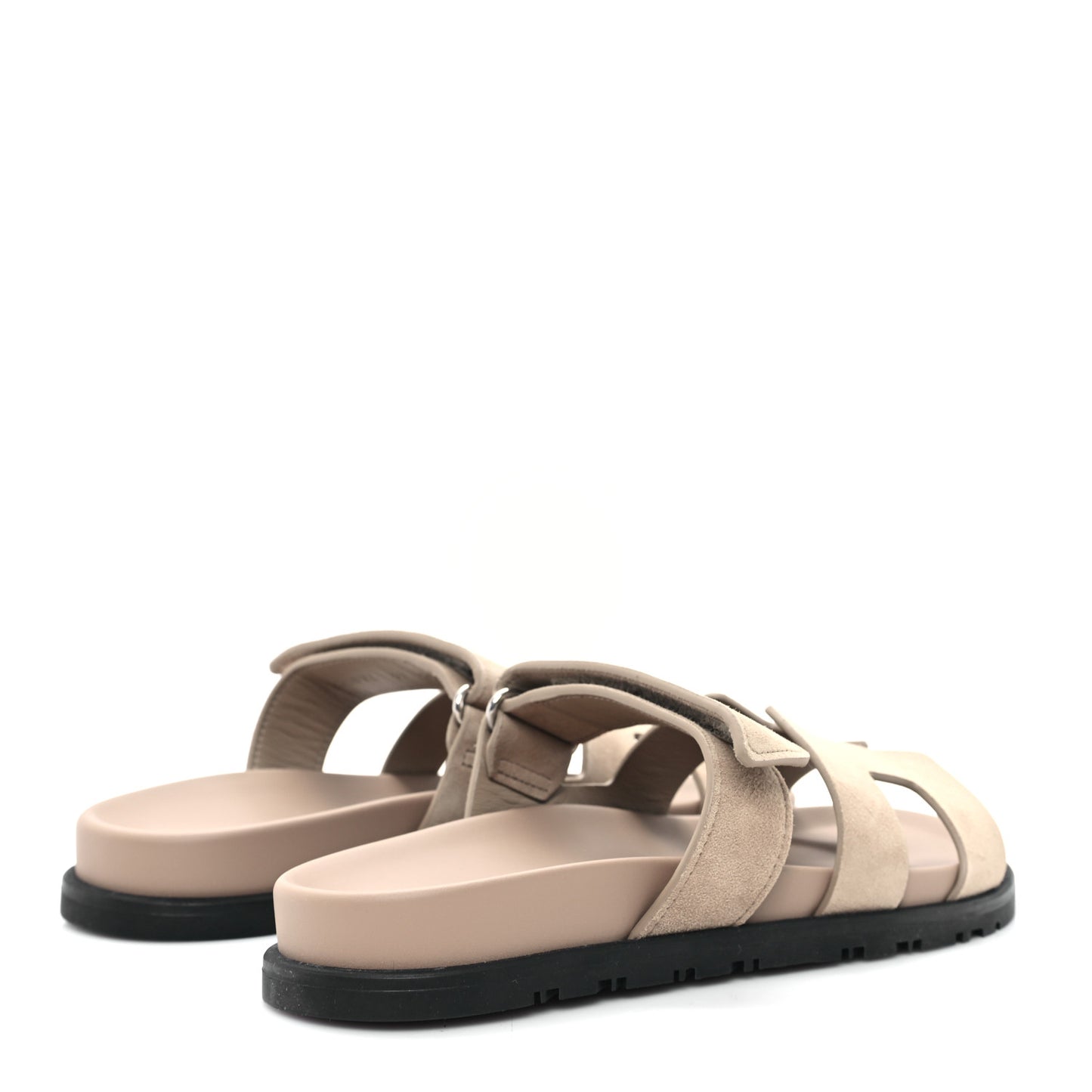 Suede Goatskin Womens Chypre Sandals 37 Beige Sable