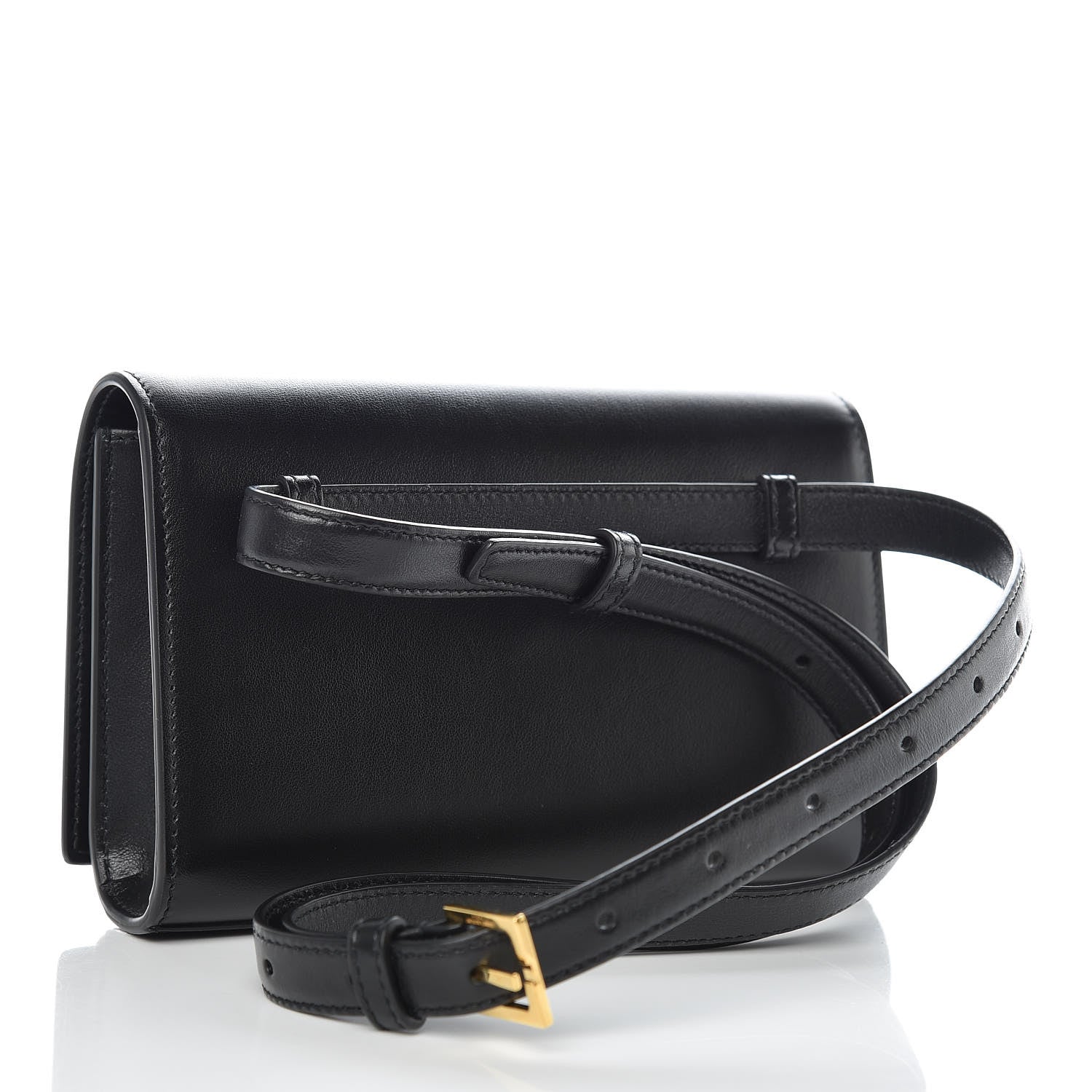 Saint Laurent Smooth Calfskin Monogram Kate Belt Bag Black 3 of 12