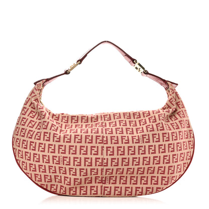 Fendi Zucchino Vitello Medium Chef Hobo Beige Red 1 of 11