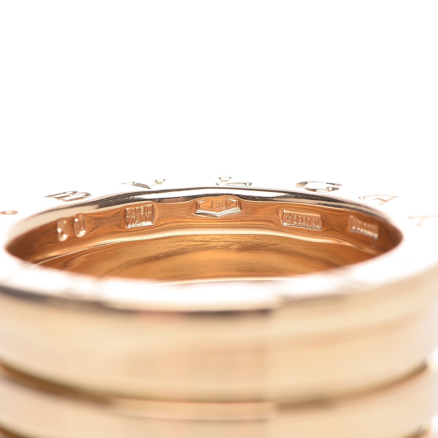 Bulgari 18K Yellow Gold B.Zero1 Four-Band Ring 50 5.25 4 of 6