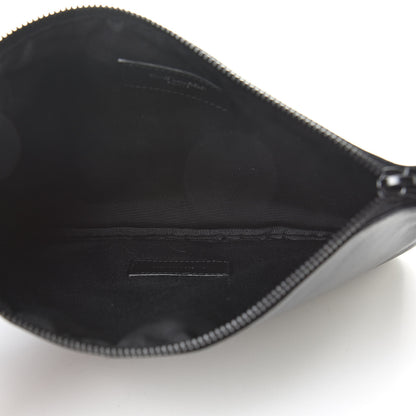 Saint Laurent Calfskin Monogram Zip Pouch Black 5 of 9