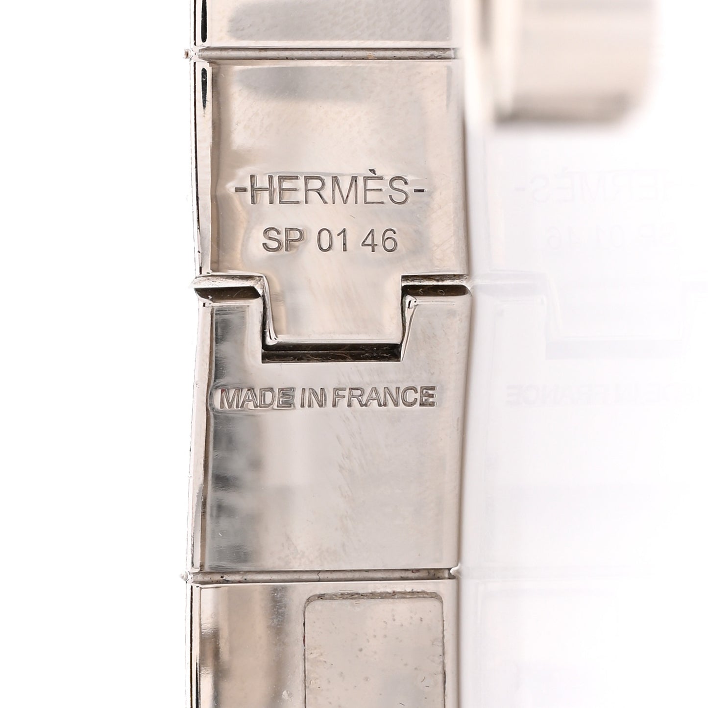 Enamel Printed Narrow Balades Equestres Positif Negatif Hinged Bracelet S Black