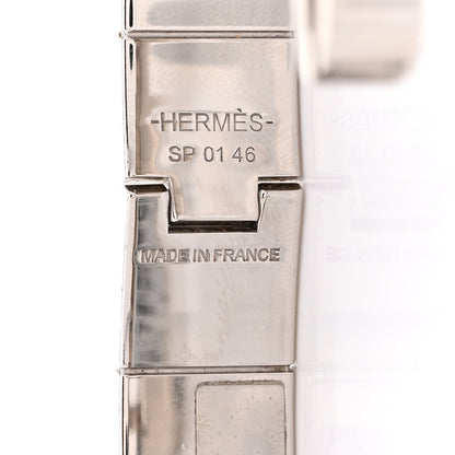 Hermes Enamel Printed Narrow Balades Equestres Positif Negatif Hinged Bracelet S Black 4 of 6
