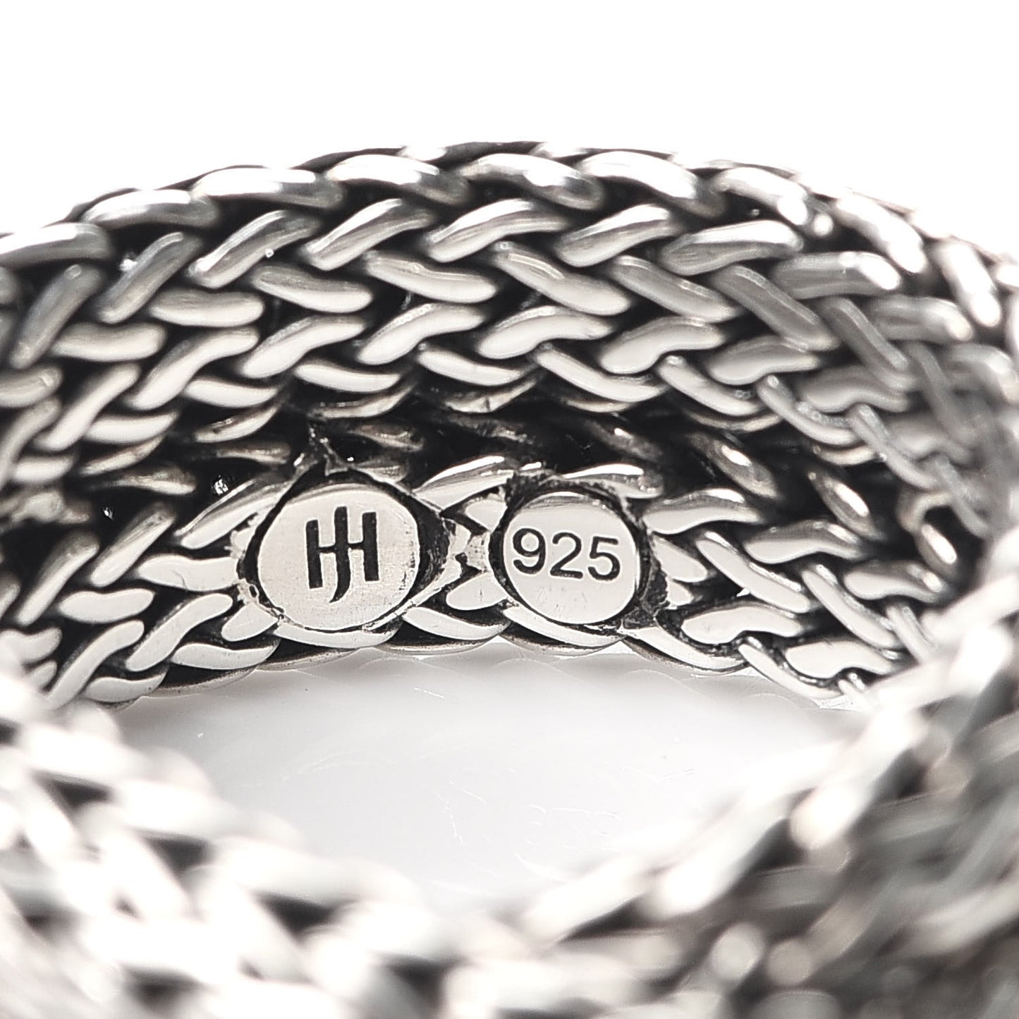 Sterling Silver Classic Chain Crossover Ring 57 8