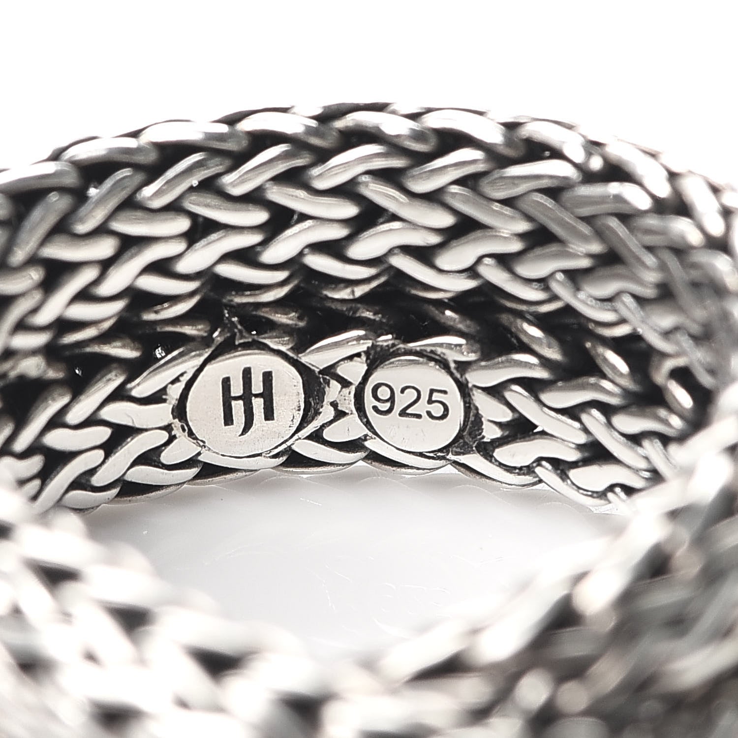 John Hardy Sterling Silver Classic Chain Crossover Ring 57 8 4 of 4