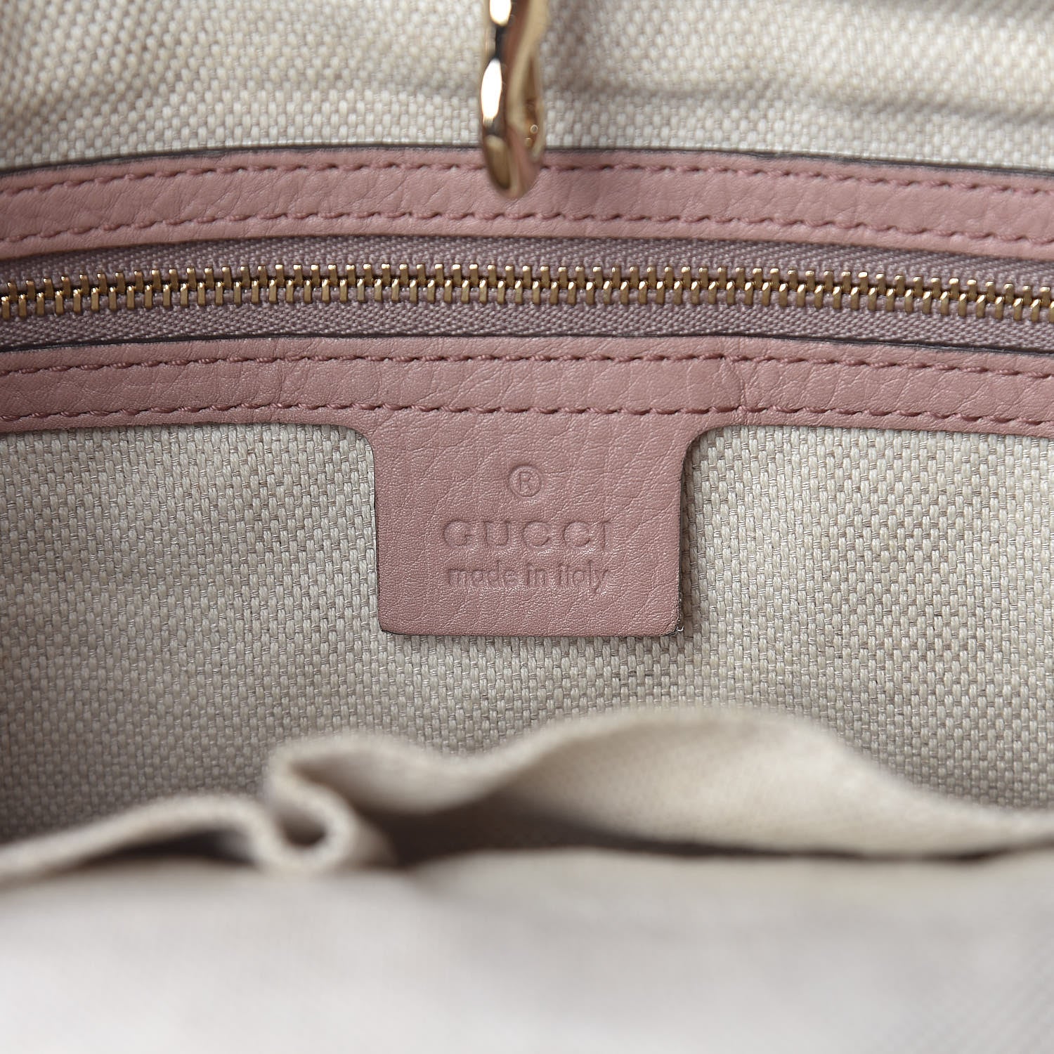 Gucci Pebbled Calfskin Medium Soho Chain Shoulder Bag Dark Cipria 6 of 15