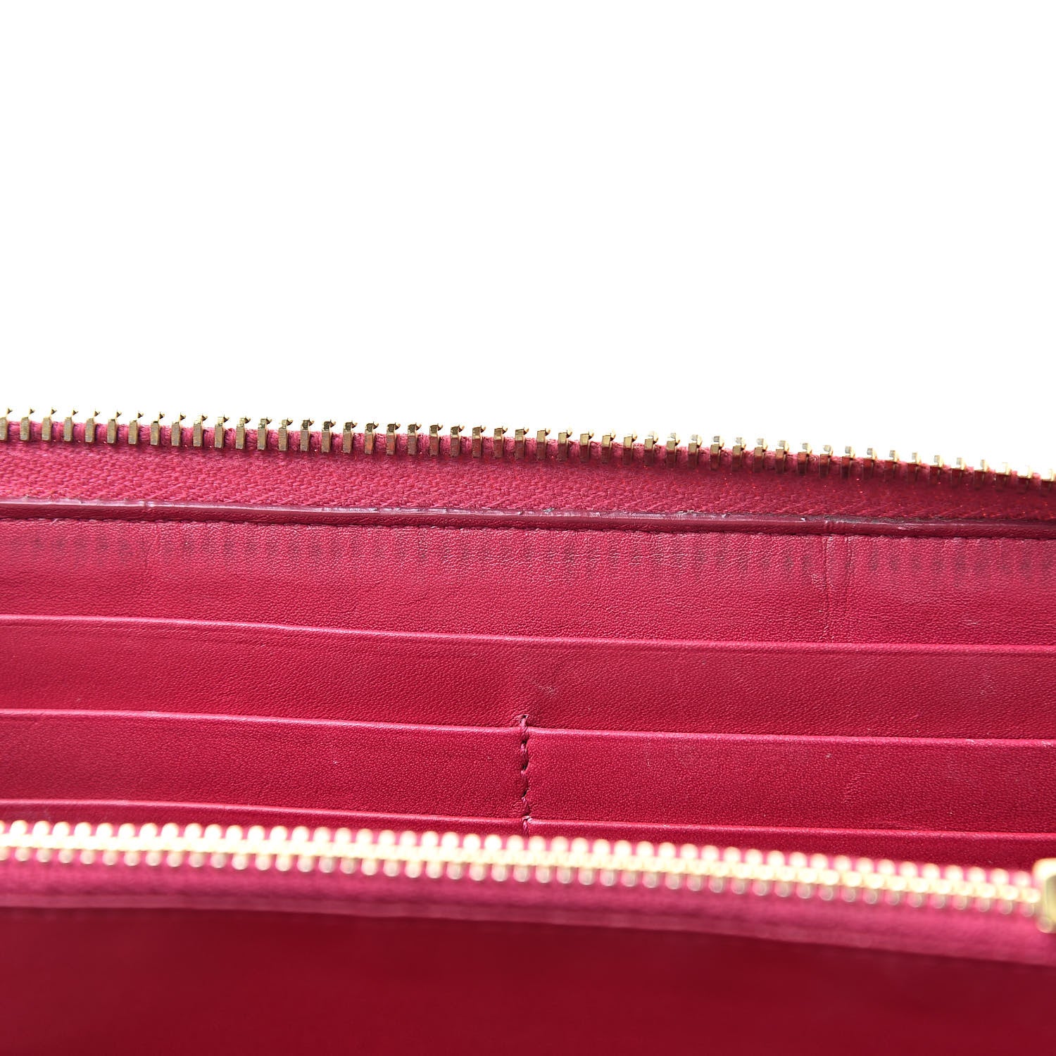 Saint Laurent Patent Grain De Poudre Classic Letters Zip Around Wallet Bubblegum 8 of 14