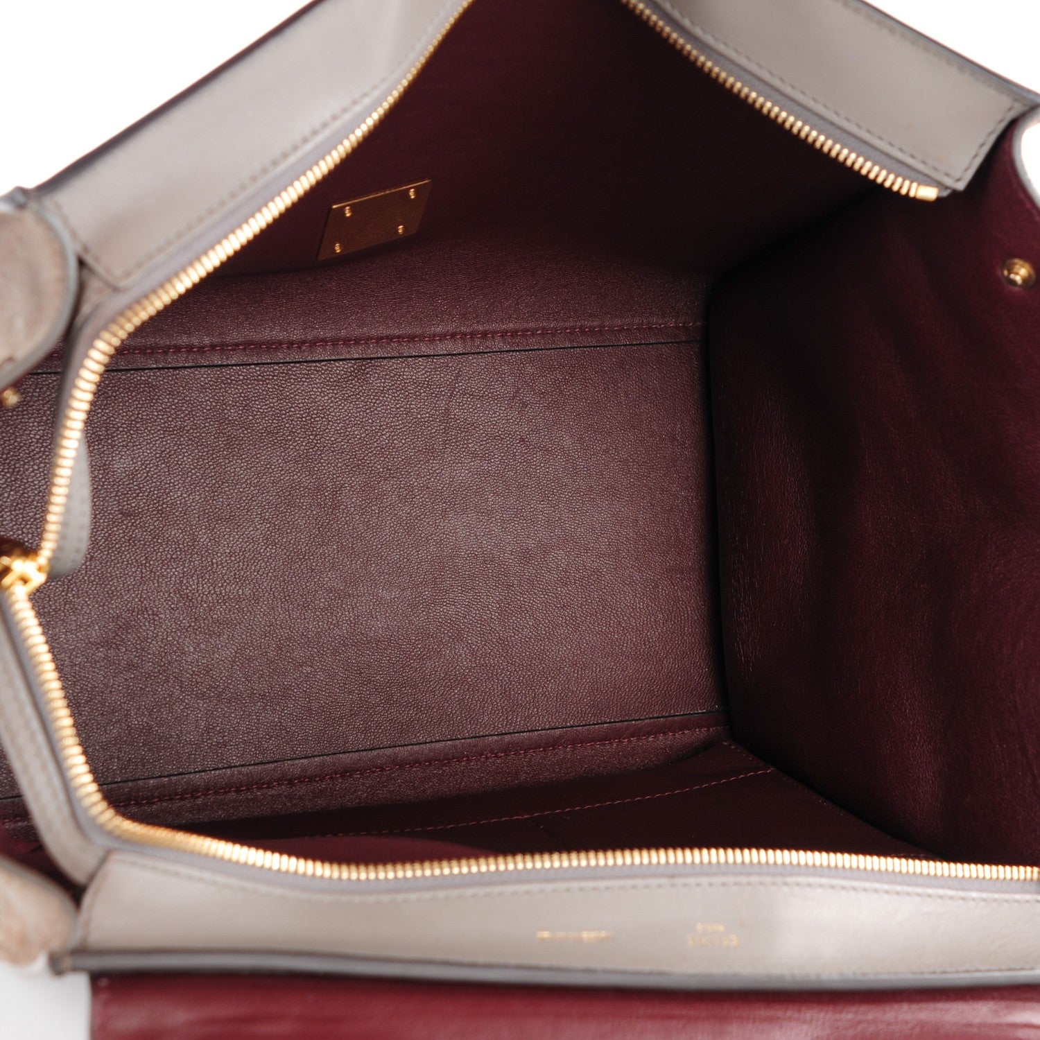 Celine Crocodile Embossed Nubuck Medium Trapeze Grey 5 of 9