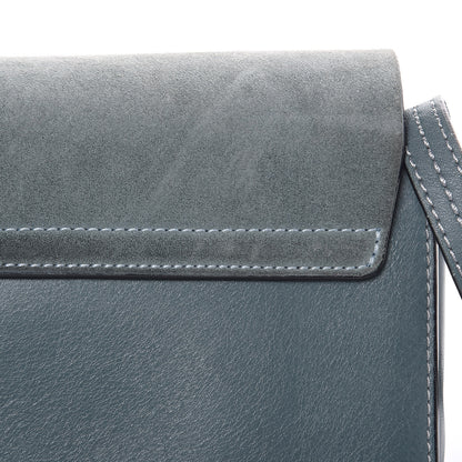 Chloe Suede Calfskin Small Faye Shoulder Bag Cloudy Blue 14 of 16