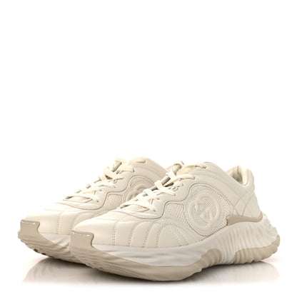 Gucci New Nappa Sombre Interlocking G Ripple Mens Platform Sneakers 9.5 Off White 4 of 12