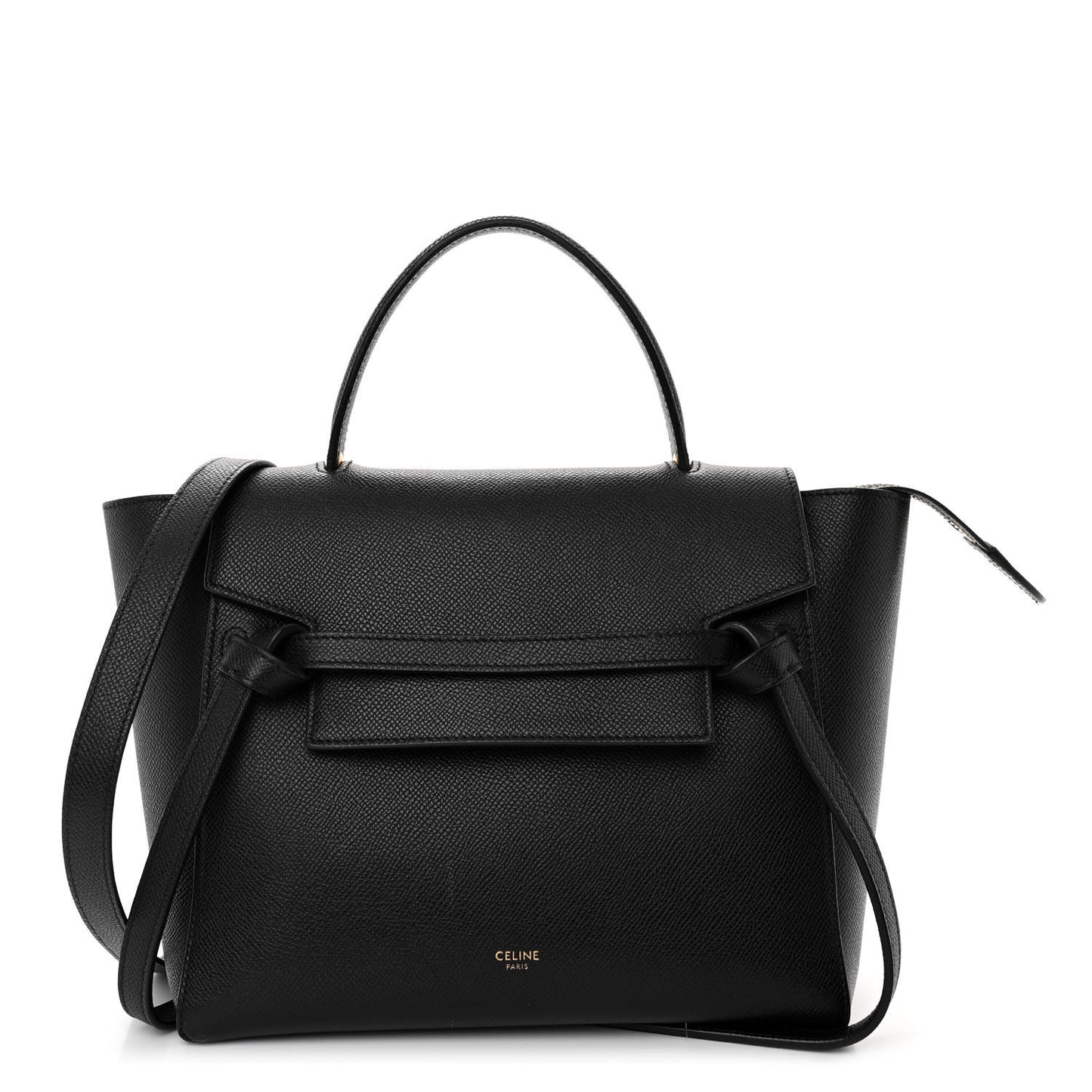 Grained Calfskin Micro Belt Bag Black