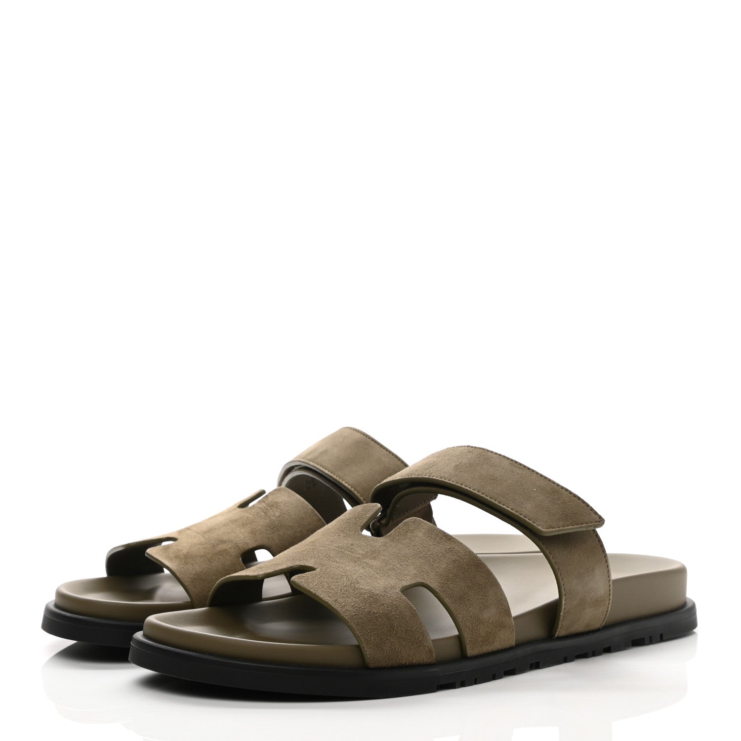 Hermes Suede Goatskin Chypre Sandals 44 Beige Sable 3 of 9