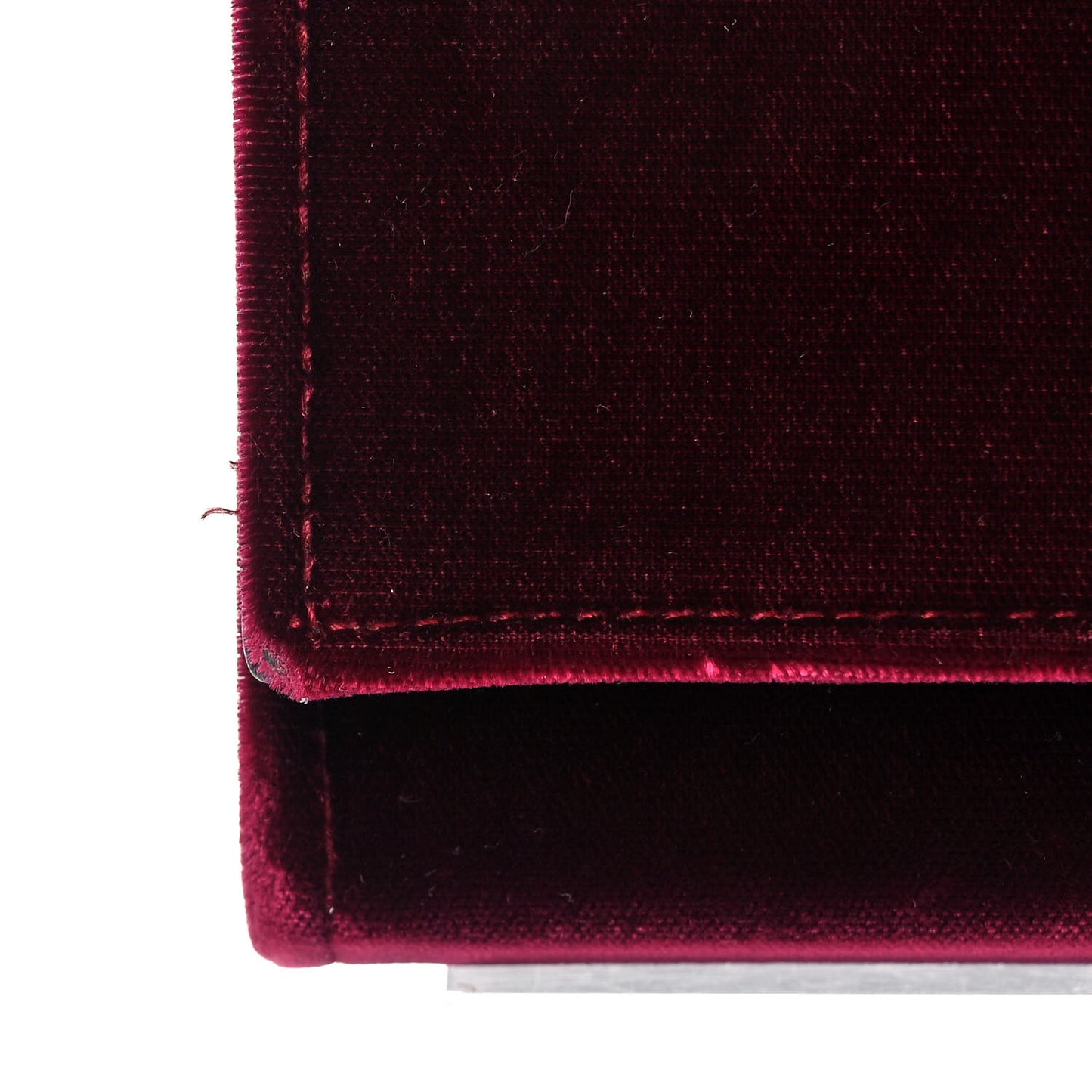 Velvet Small Classic Monogram Kate Tassel Satchel Burgundy