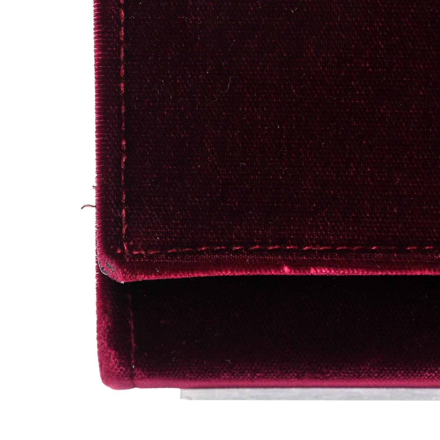 Saint Laurent Velvet Small Classic Monogram Kate Tassel Satchel Burgundy 16 of 16