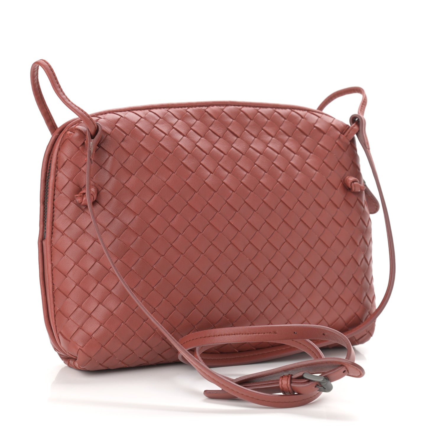 Nappa Intrecciato Nodini Crossbody Messenger Rose Pink