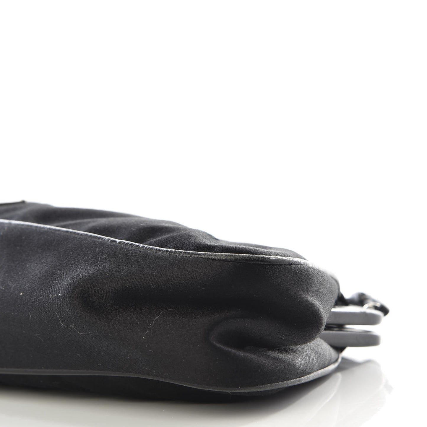 Tessuto Nylon Kisslock Shoulder Bag Black