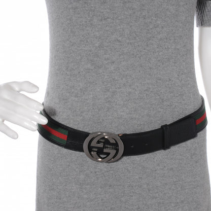 Gucci Leather Web GG Belt 110 44 2 of 5