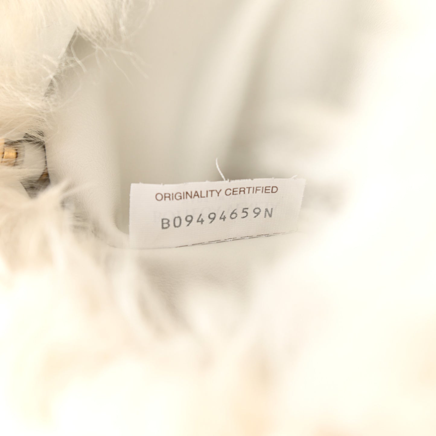 Shearling Lambskin The Pouch Chain White