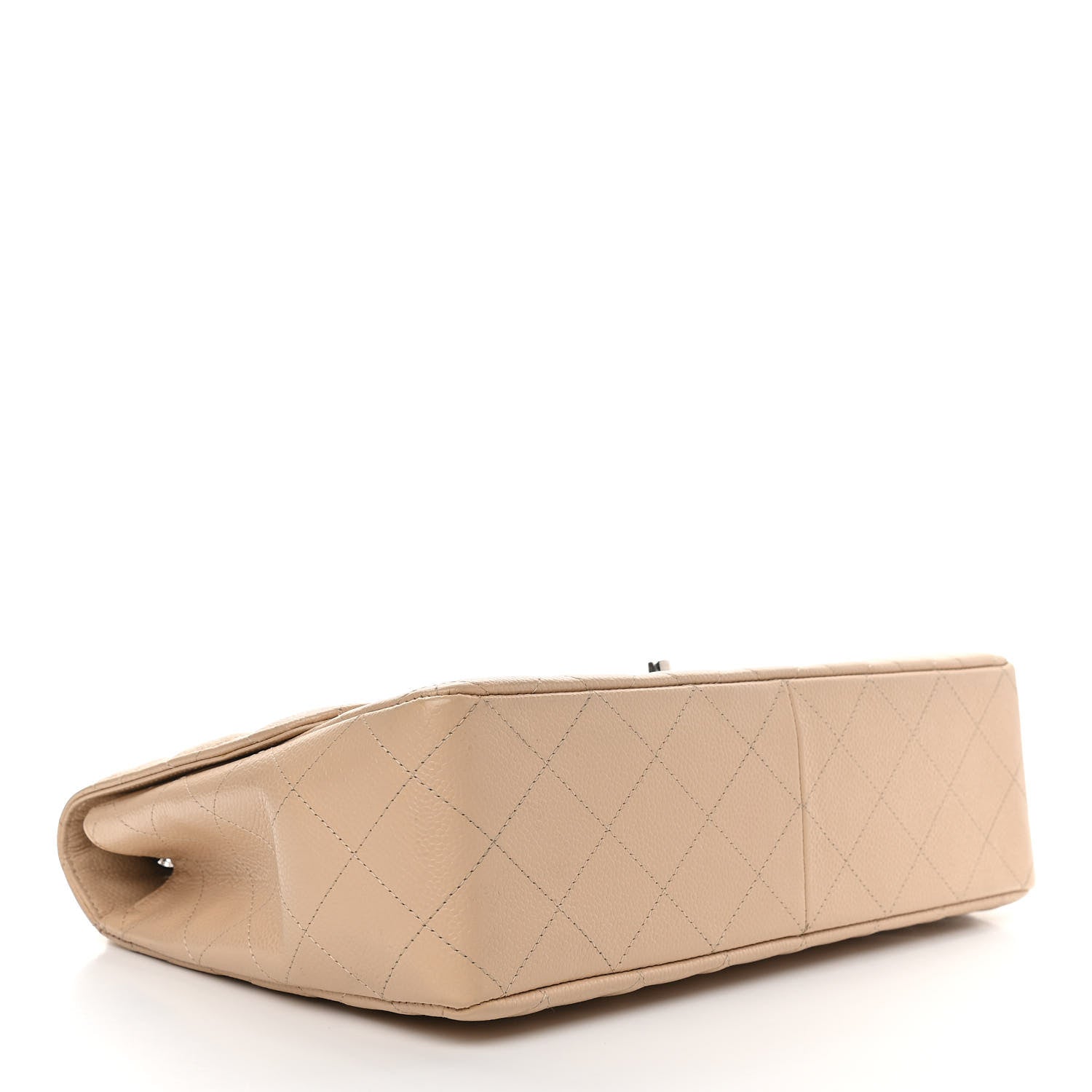 Chanel Caviar Quilted Jumbo Single Flap Beige Clair 3 of 10