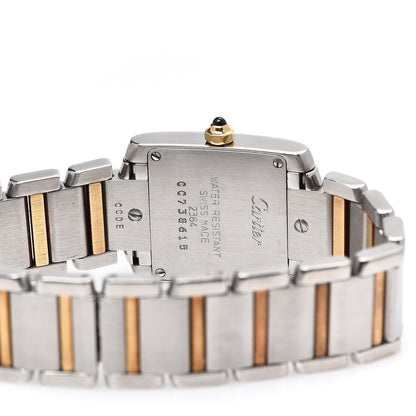 Cartier Stainless Steel 18K Yellow Gold 20mm Tank Francaise Quartz Watch 4 of 4