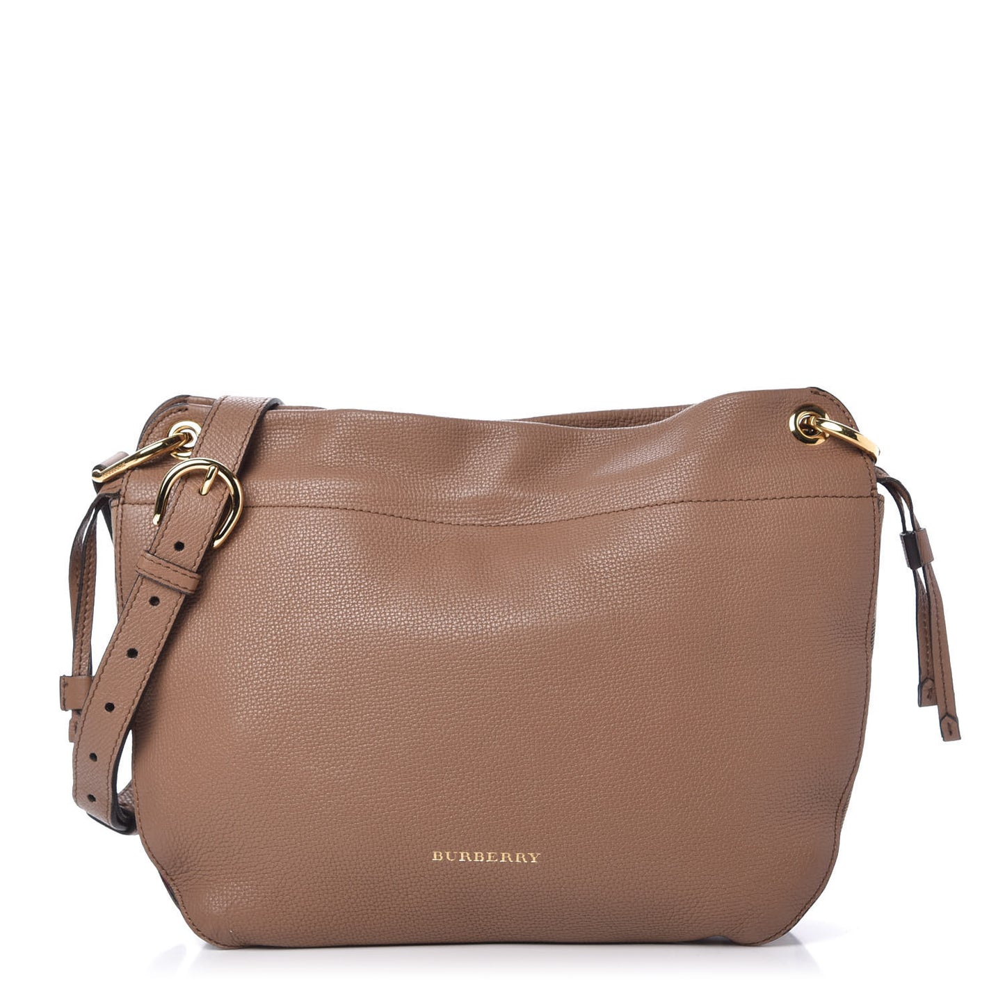 Grainy Calfskin House Check Small Bingley Dark Sand