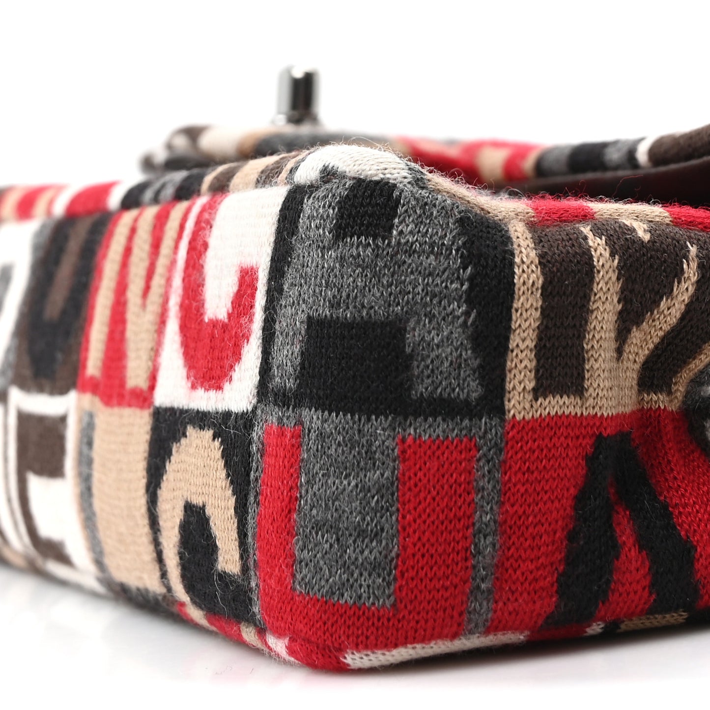 Jersey Patchwork East West Flap Red Beige Grey