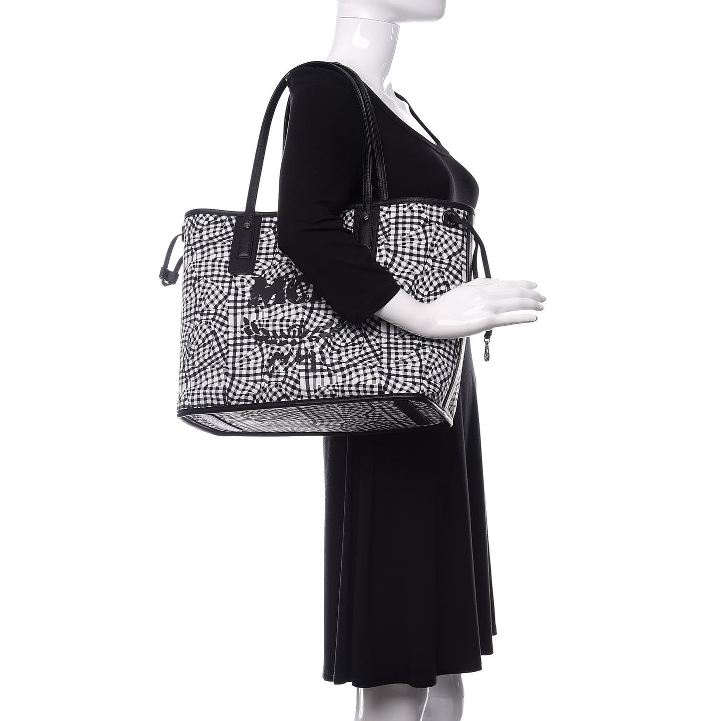 Visetos Medium Liz Reversible Shopper Tote Black