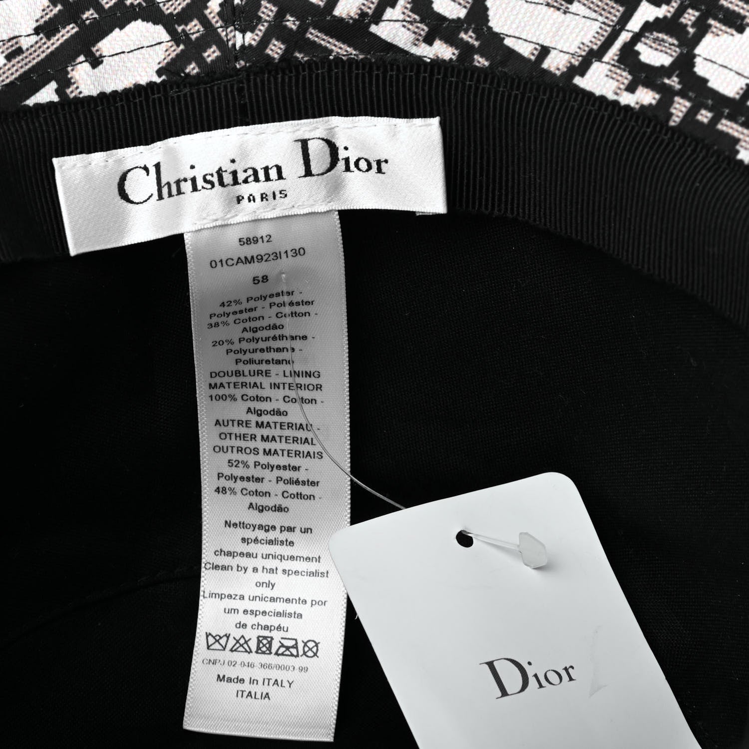 Christian Dior Camouflage Logo Bucket Hat 58 Green 4 of 4