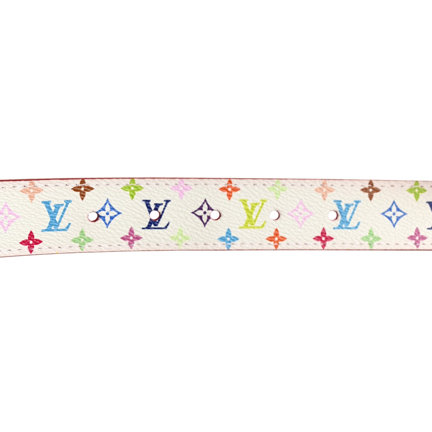 Monogram Multicolor LV Cut Reversible Belt 85 34 White Grenade