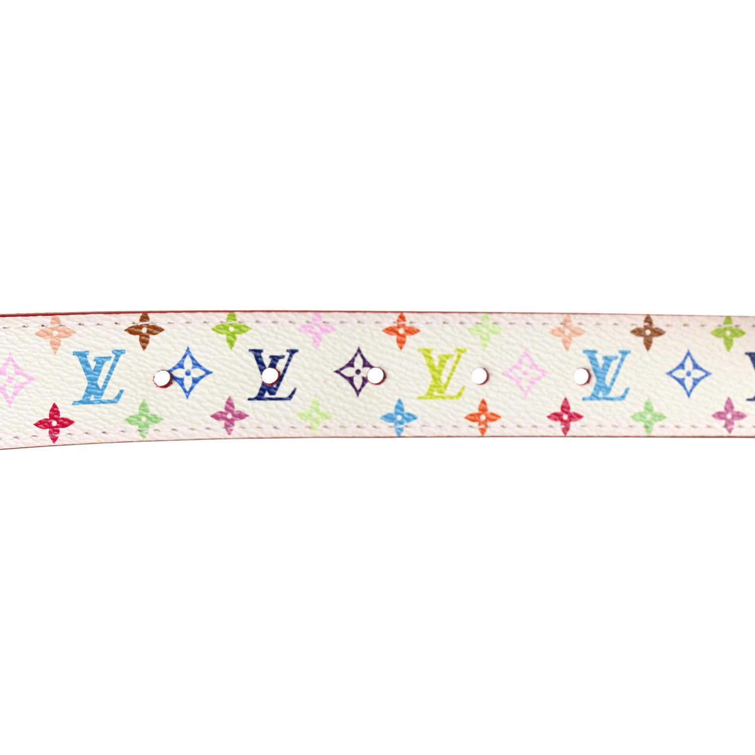 Louis Vuitton Monogram Multicolor LV Cut Reversible Belt 85 34 White Grenade 5 of 6