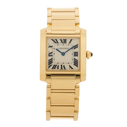 Cartier 18K Yellow Gold 25mm Tank Francaise Quartz Watch 1 of 4