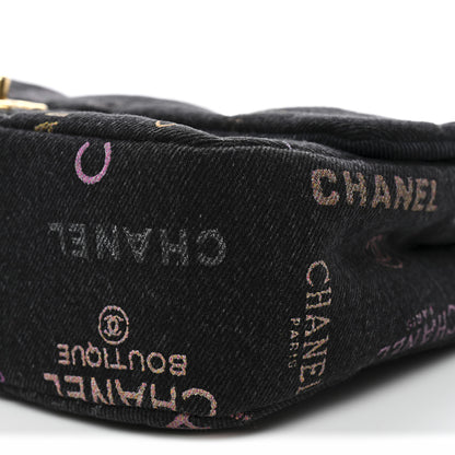 Chanel Denim Quilted Denim Mood Large Flap Black Multicolor 10 of 11