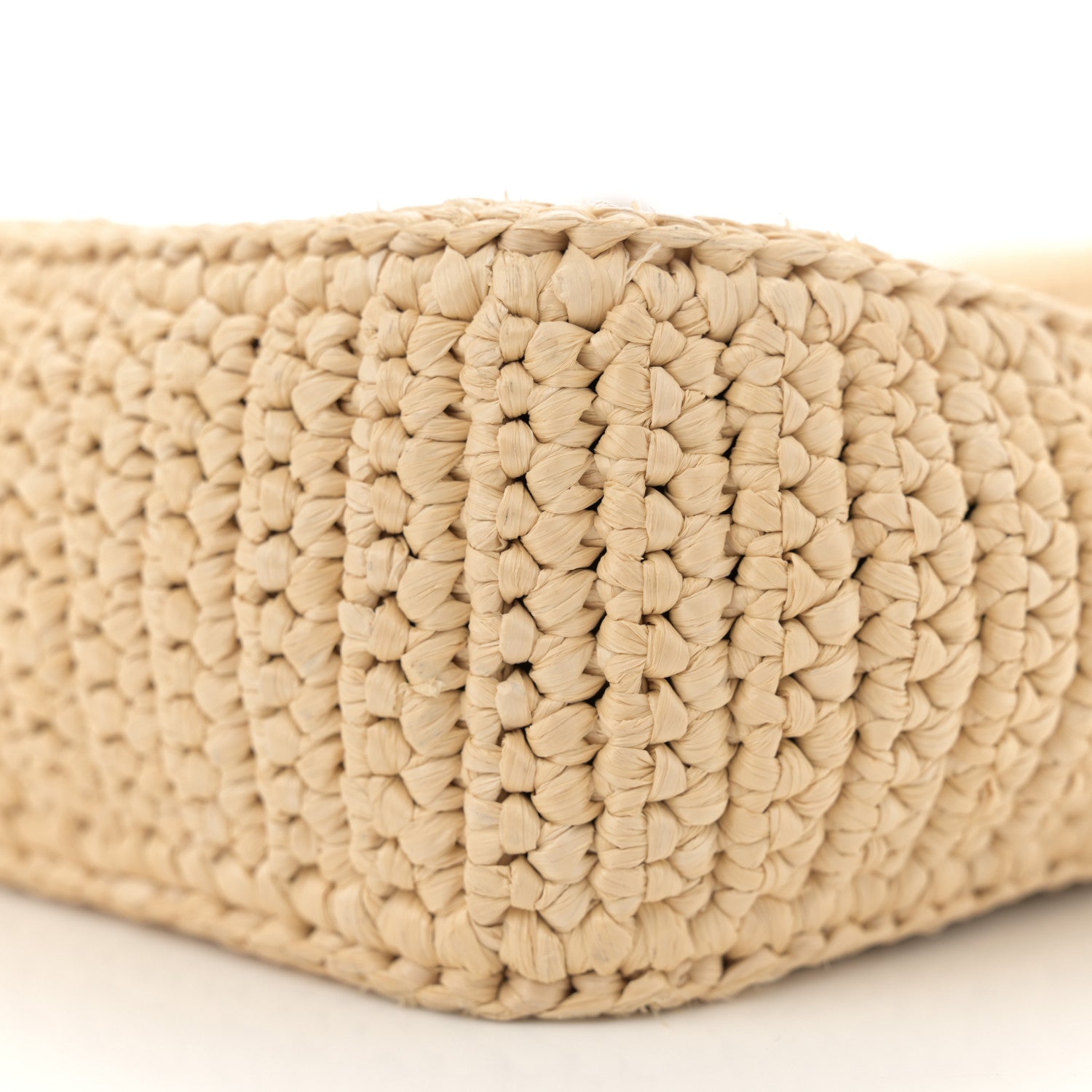 Prada Yarn Raffia Effect Crochet Re-Edition 2005 Shoulder Bag Naturale 10 of 13