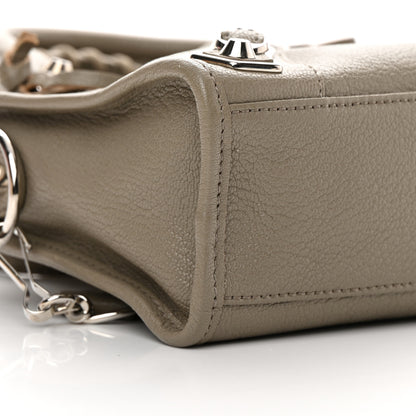 Balenciaga Chevre Silver Metallic Edge Hardware Mini City Gris Taupe 9 of 15