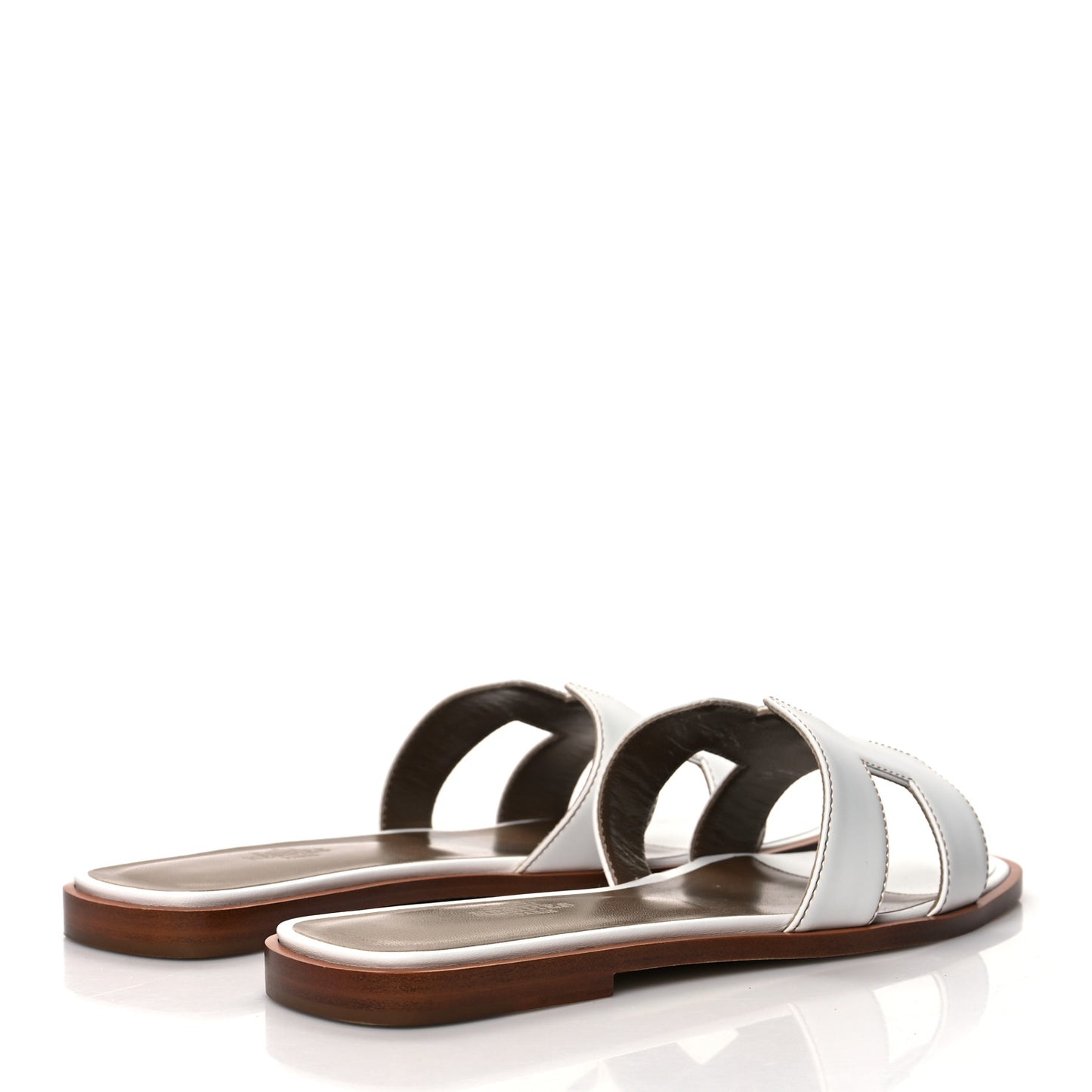 Box Calfskin Oran Sandals 38 White