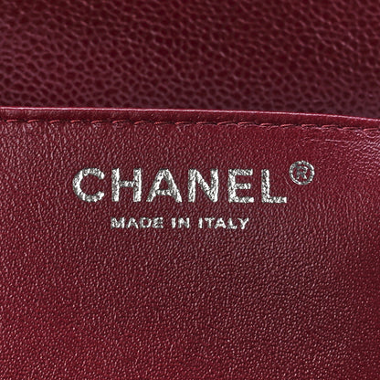 Chanel Caviar Quilted Jumbo Single Flap Dark Red 7 of 12