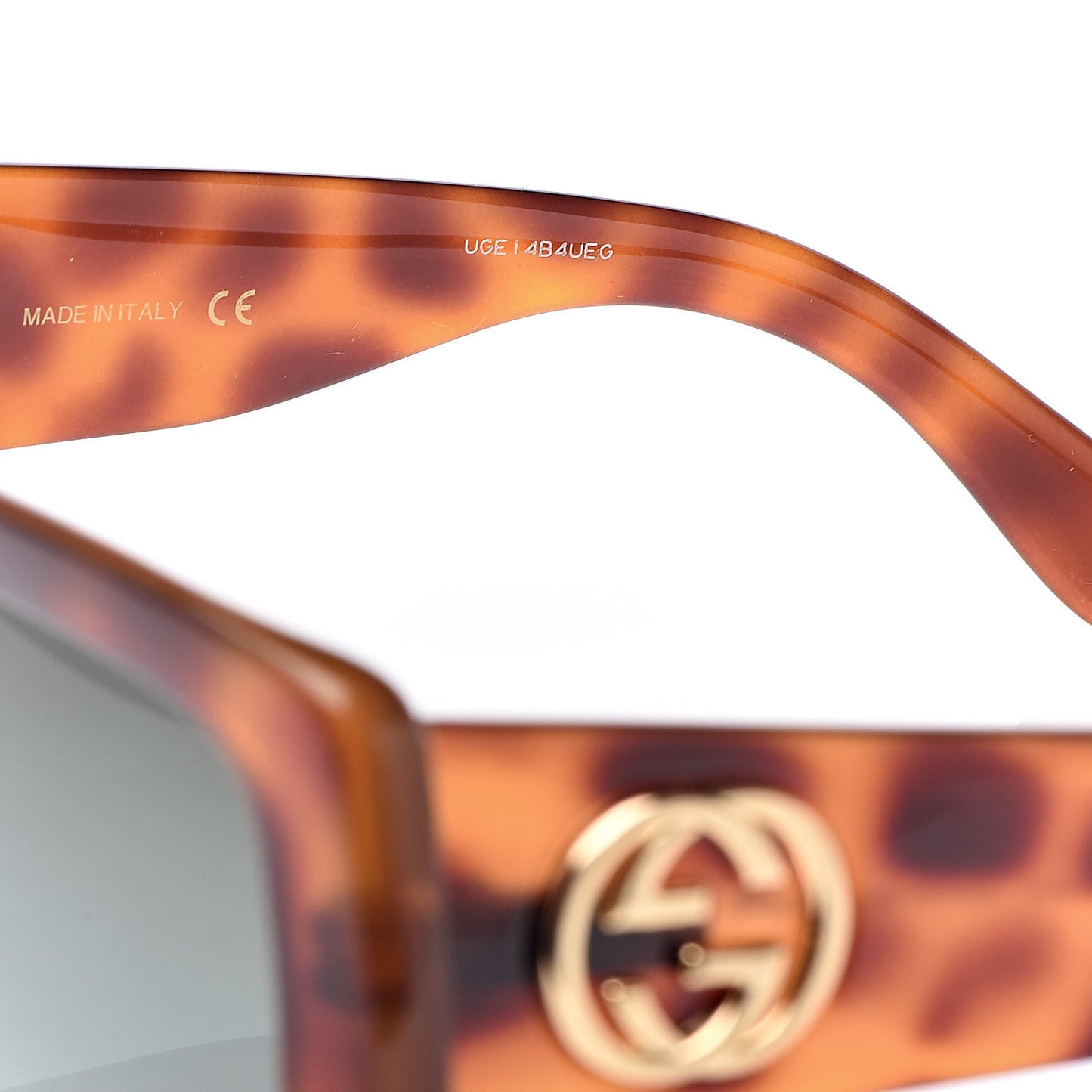 Acetate Square Frame Sunglasses GG0141S Tortoise
