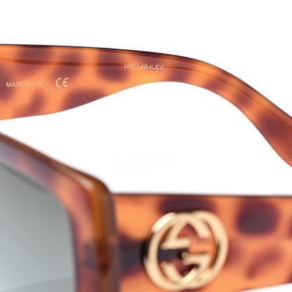 Gucci Acetate Square Frame Sunglasses GG0141S Tortoise 6 of 9