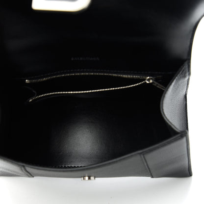 Balenciaga Grained Calfskin Small Hourglass Top Handle Bag Black 5 of 9
