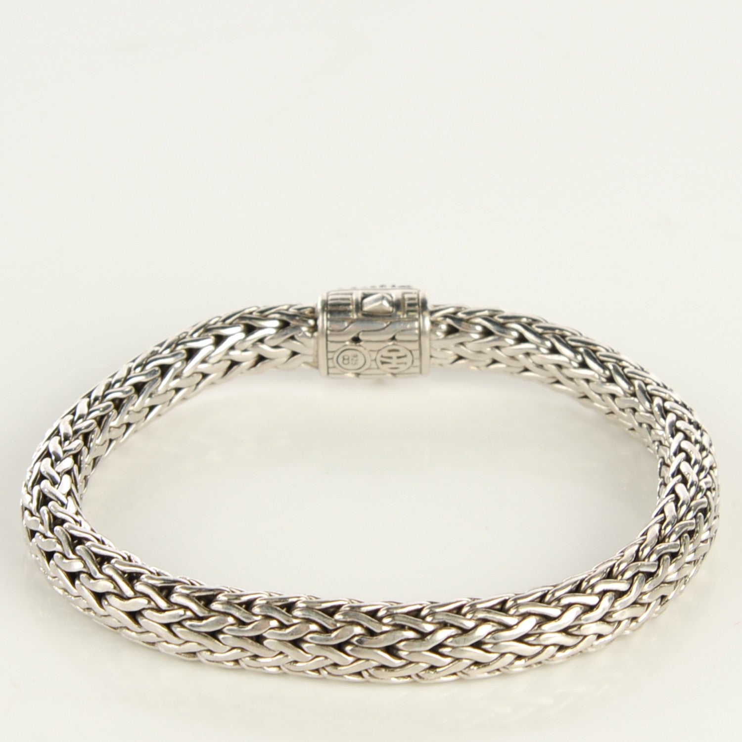 John Hardy Sterling Silver Black Sapphire Extra Small Classic Chain Clasp Bracelet M 3 of 5