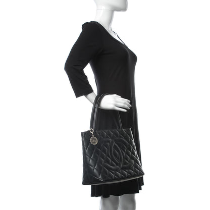 Chanel Caviar Quilted Medallion Tote Black 2 of 9