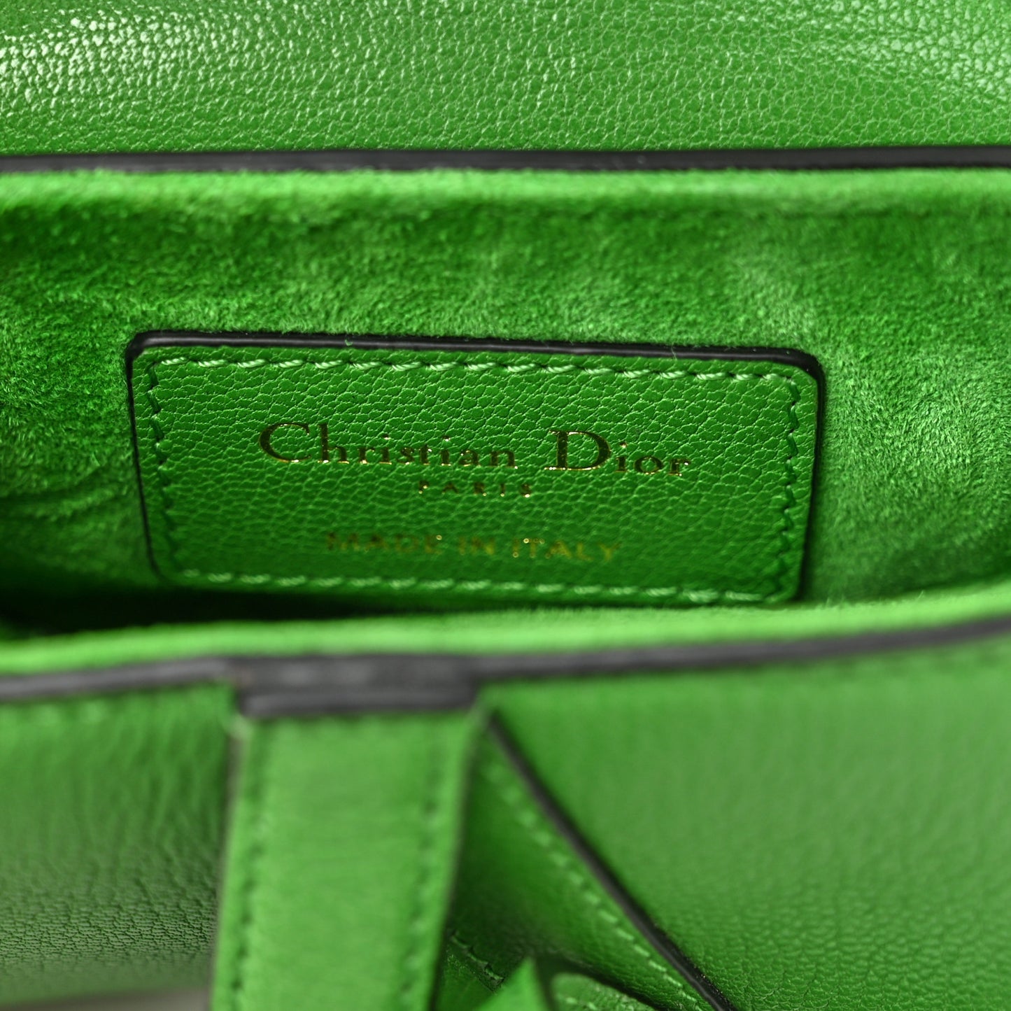 Goatskin Micro Saddle Bag Green