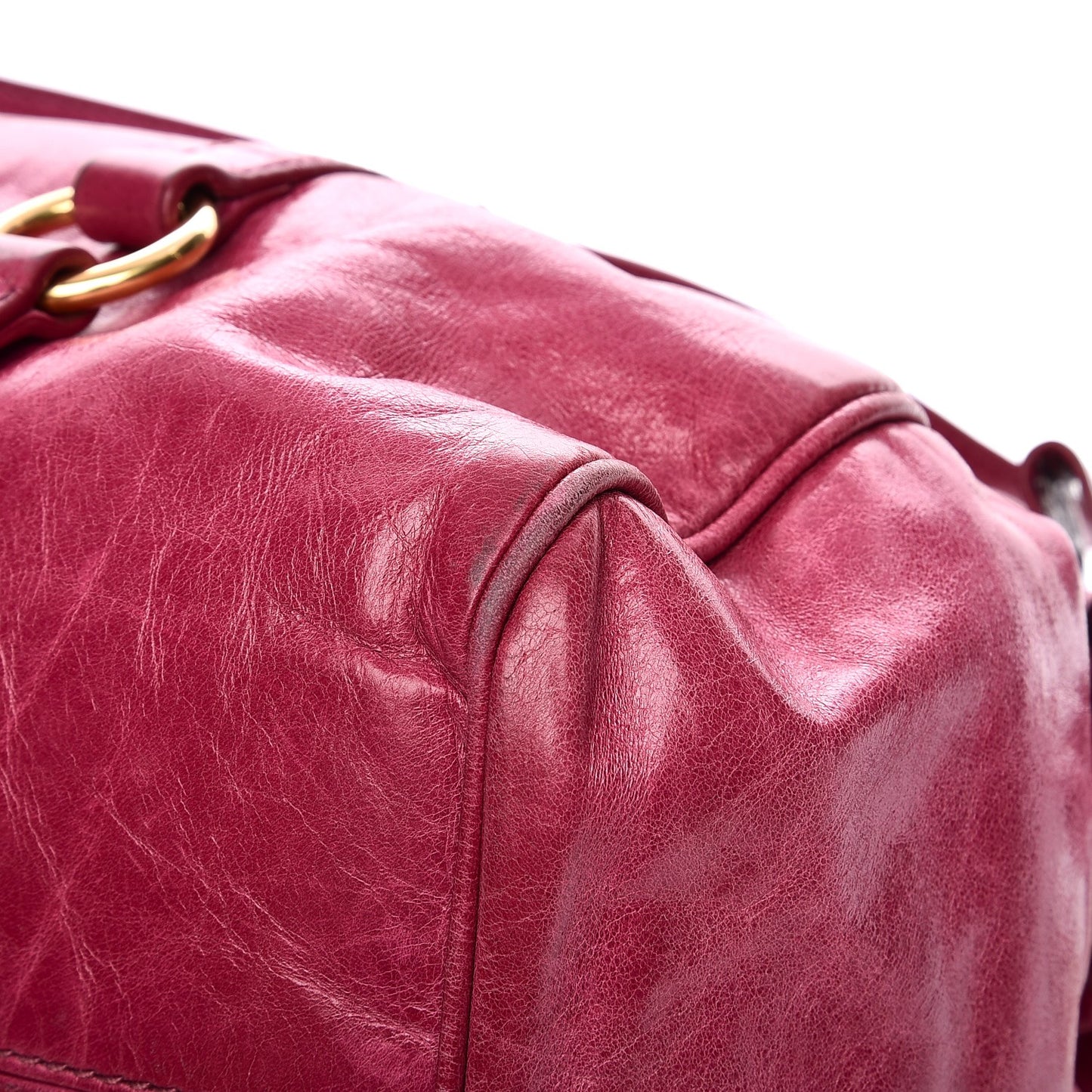 Vitello Lux Medium Bow Bag Fuchsia
