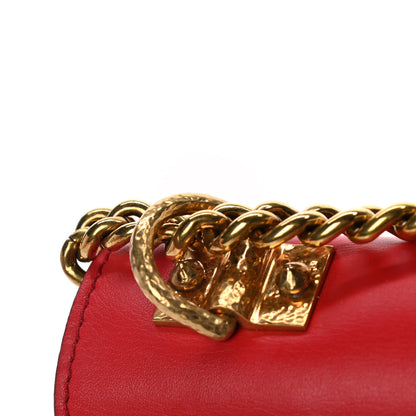 Alexander McQueen Calfskin Small Insignia Chain Flap Red 11 of 26