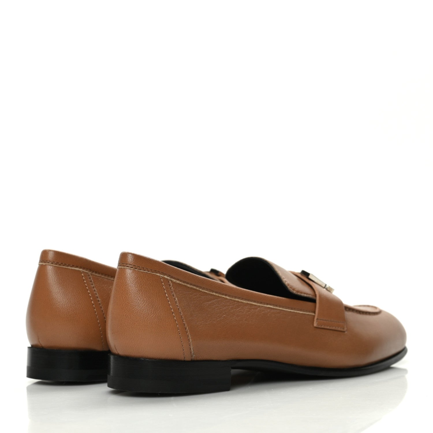 Hermes Goatskin Womens Paris Loafers 35 Gold 4 of 8