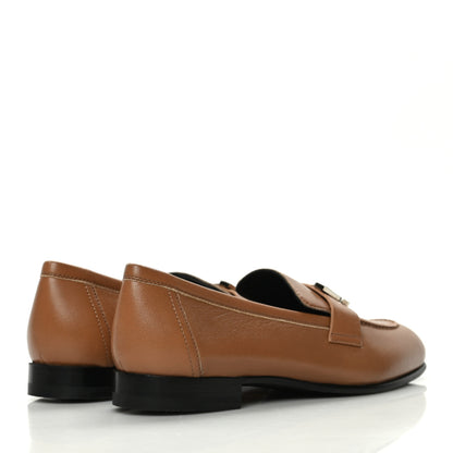 Hermes Goatskin Womens Paris Loafers 35 Gold 4 of 8